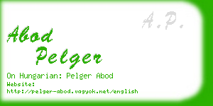 abod pelger business card
